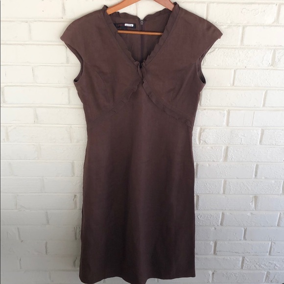 Anne Klein Dresses & Skirts - ANNE KLEIN 100% Linen Brown Dress Size 4